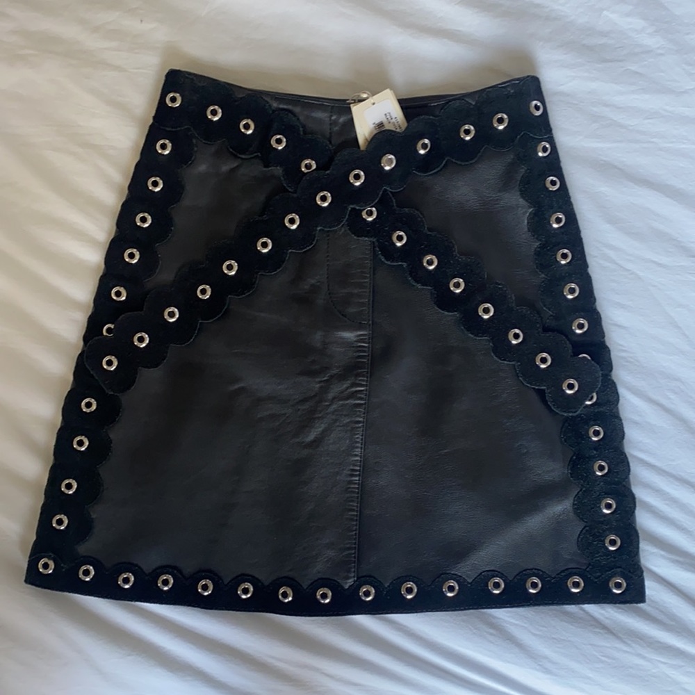 NWT Maje Mini Leather Skirt